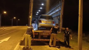 Chaco: cae camión transportando auto con chasis modificado