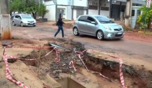 Raudales arrasaron con asfaltado y obras en el barrio San Pablo