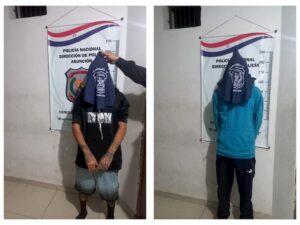 Dos aprehendidos tras intentar huir de un control policial en Asunción
