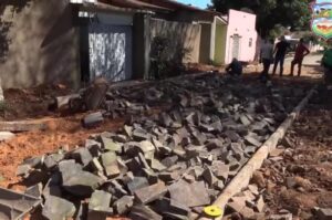 Obras de empedrado avanzan en barrio María Victoria de Pedro Juan Caballero
