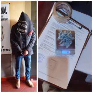 Detienen en Pedro Juan Caballero a un joven con crack, machetillo y dinero en efectivo