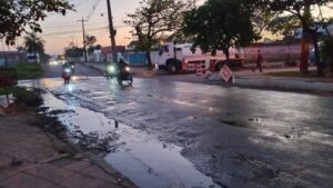 Obras en Mariscal López: Cloacas y baches marcan los desvíos