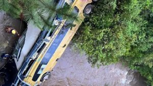 Nueve muertos y varios heridos al caer un ómnibus desde un puente en Argentina