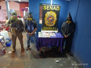 Desbaratan presunto foco de microtráfico y detienen a dos personas en Pedro Juan Caballero