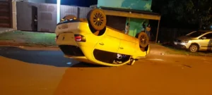 Accidente matutino: Suboficial vuelca su vehículo y sufre fractura de clavícula en Pedro Juan Caballero