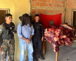Incautan carne vacuna en Fuerte Olimpo y detienen a sospechoso con antecedentes por abigeato